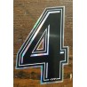 ADESIVO 4R NUMERO SLIM OLOGRAPHIC 4 nero
