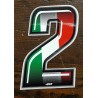 ADESIVO 4R NUMERO 2 SLIM BANDIERA ITALIANA