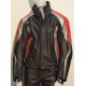 Giubbotto in pelle da moto YES  Waikato nero/antracite/rosso