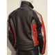 Giubbotto in pelle da moto YES  Waikato nero/antracite/rosso