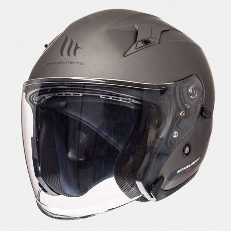 Casco moto jet MT Avenue Solid Matt Titanium