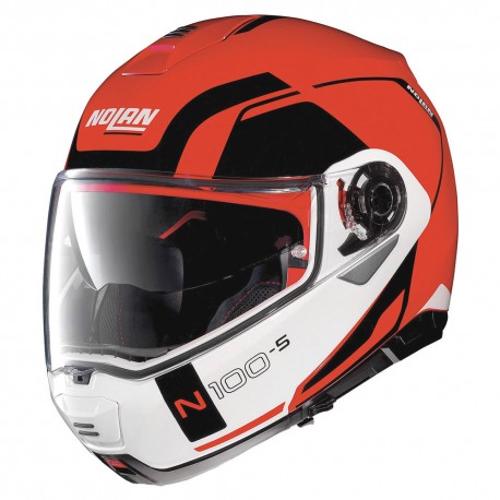 Casco integrale apribile Nolan N100.5 Consistency N-com Corsa Red