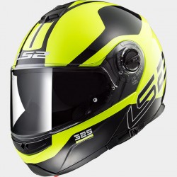 Casco Moto Modulare LS2 STROBE  FF 325 Zone black H-V yellow