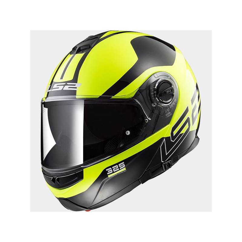 Casco Moto Modulare LS2 STROBE FF 325 Zone black H-V yellow - Il