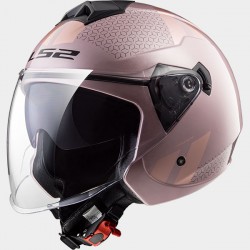 Casco jet LS2 TWISTER OF573 Combo Pale pink