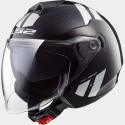 Casco jet LS2 TWISTER OF573 Combo Black Rainbow