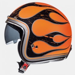 Casco MT jet Le Mans 2 SV Flaming A0 Gloss Fluor Orange