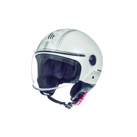 Casco jet MT STREET ENTIRE E6 Gloss Pearl White