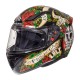 Casco MT REVENGE SKULL & ROSE BRILLO NEGRO ROJO