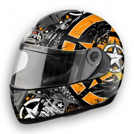 Casco integrale da scooter AIROH ASTER-X SKULL ORANGE - Il Centauro sas