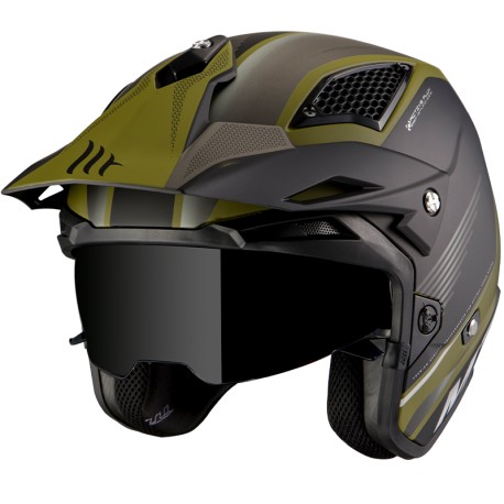 Casco MT District SV jet Post verde opaco