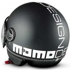 CASCO da Vespa MOMO DESIGN Fgtr Classic Nero Opaco ed Argento