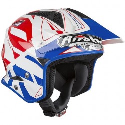 Casco On-Off  Jet Airoh TRR S Convert Blu Lucido