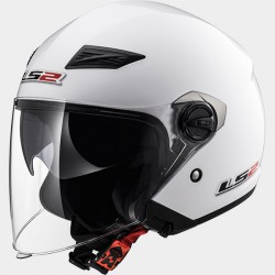 CASCO JET LS2 OF569 TRACK solid bianco