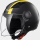 CASCO LS2 OF562 AIRFLOW L Metropolis nero opaco e giallo