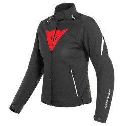 Giubbotto Dainese LAGUNA SECA 3 LADY D-DRY® JACKET GIACCHE Black/Lava-Red/White