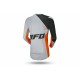 UFO PLAST MAGLIA MOTOCROSS SLIM FREQUENCY NERO, GRIGIO E ARANCIO FLUO