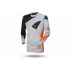 UFO PLAST MAGLIA MOTOCROSS SLIM FREQUENCY NERO, GRIGIO E ARANCIO FLUO