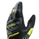 DAINESE CARBON 3 SHORT GLOVES  Black/Charcoal-Gray/Fluo-Yellow