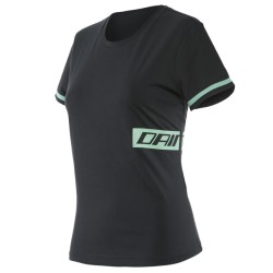 DAINESE PADDOCK LADY T-SHIRT Black/Aqua-Green