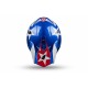 CASCO UFO da MOTOCROSS CAPTAIN per BAMBINO BLU E BIANCO