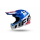 CASCO UFO da MOTOCROSS CAPTAIN per BAMBINO BLU E BIANCO