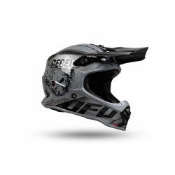 CASCO UFO da MOTOCROSS METAL per BAMBINO BLU E BIANCO