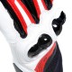 DAINESE GUANTI  MIG 3 UNISEX LEATHER Black/White/Lava-Red