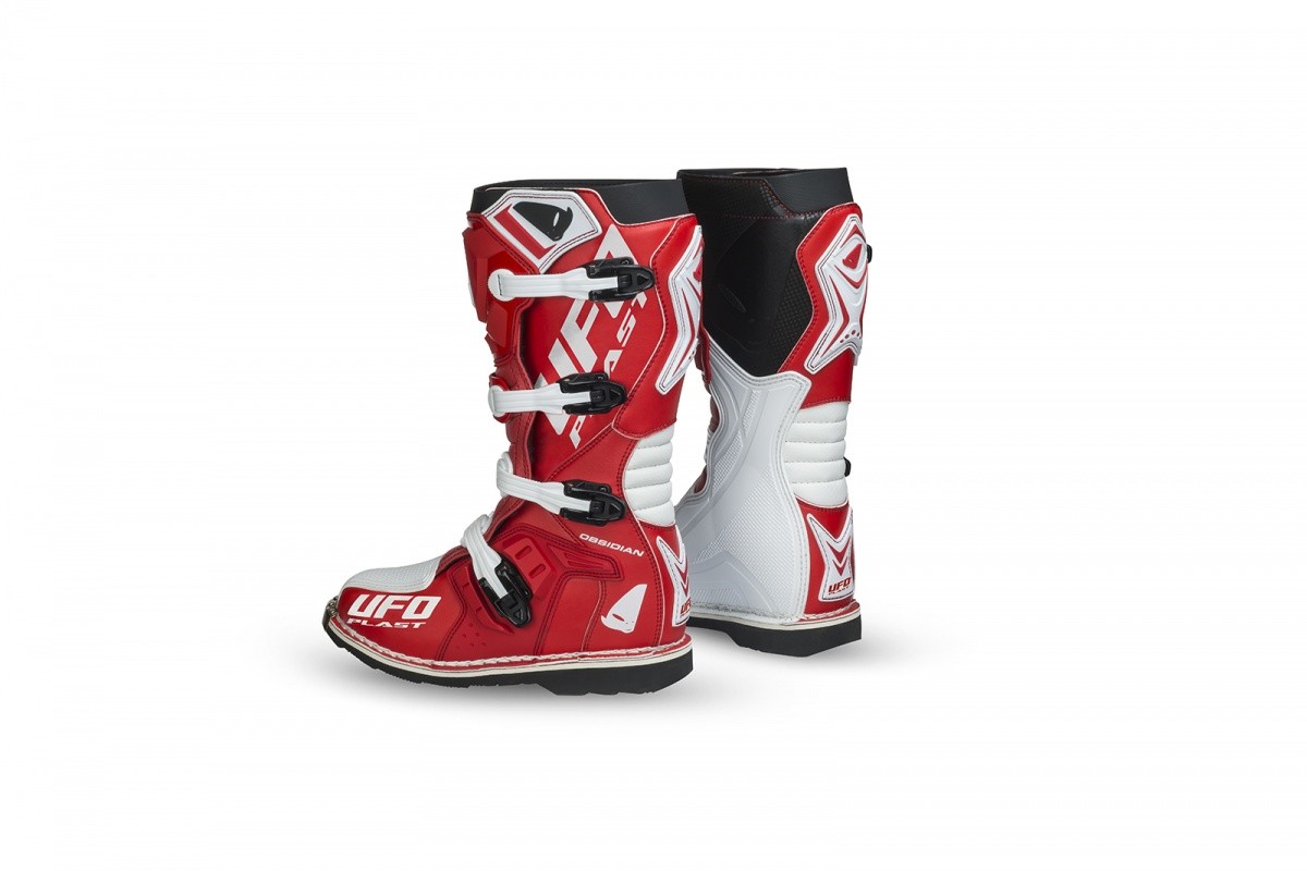 UFO PLAST STIVALI MOTOCROSS OBSIDIAN ROSSO
