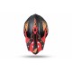 UFO PLAST CASCO MOTOCROSS INTREPID NERO, ROSSO E ARANCIONE