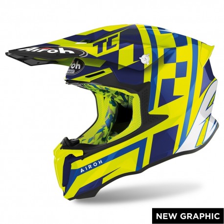 CASCO AIROH TWIST 2.0 TC21 YELLOW GLOSS