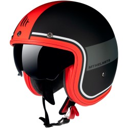 CASCO JET MT HELMETS LE MANS Tant  Gloss Red