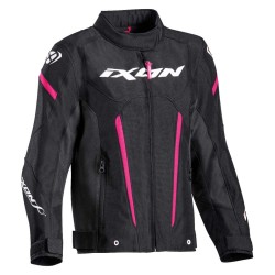 Ixon Giacca da moto per bambine modello Striker nero fucsia