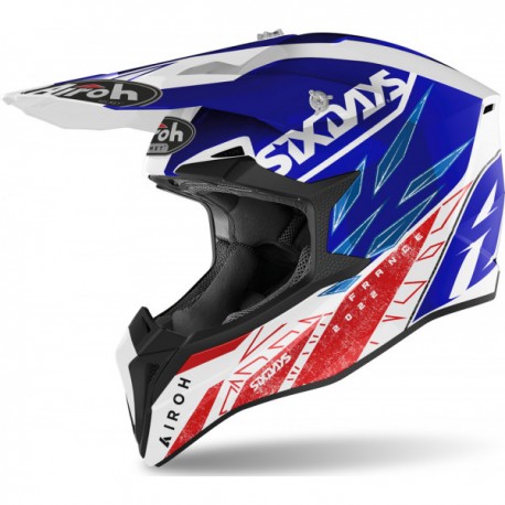 Casco Cross Airoh Wraap Six Days 2022 France Gloss