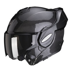 Casco Flip Back SCORPION EXO-TECH EVO CARBON SOLID ECE 22-06 nero lucido