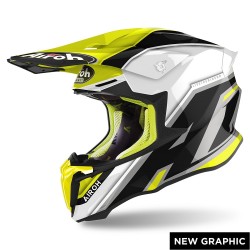 CASCO DA CROSS AIROH TWIST 2.0 SHAKEN YELLOW GLOSS