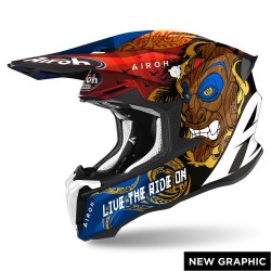 CASCO DA CROSS AIROH TWIST 2.0  TIKI GLOSS