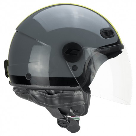 CASCO CGM GLOBO SPORT versione con visiera lunga Grigio Giallo fluo