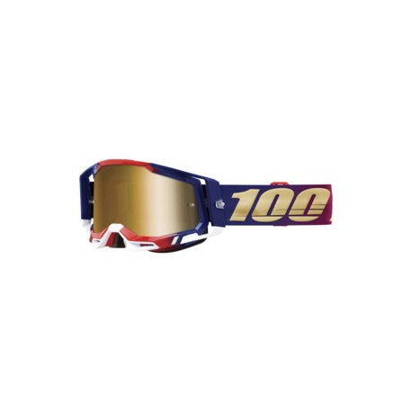 100% Racecraft 2 Goggle United - True Gold Mirror