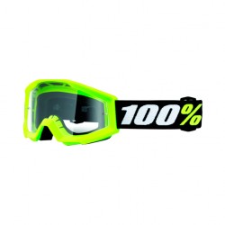 maschera junior 100% Strata Mini Goggle Yellow - Clear Mirror Red