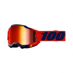 100% Goggles Accuri 2 Kearny, lente rossa specchiata