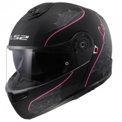 CASCO MODULARE DA MOTO LS2LUX MATT BLACK PINK