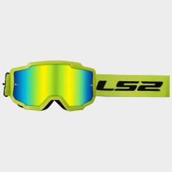 MASCHERA LS2 CHARGER YELLOW CON LENTE SPECCHIO GOLD