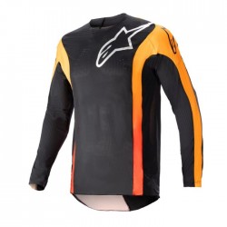 Maglia Cross ALPINESTARS Techstar Sein Nero Rosso Neon
