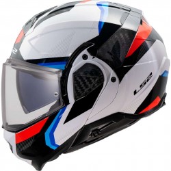 CASCO MODULARE LS2 FF910 ADVANT II TRIPLE WHITE BLUE RED