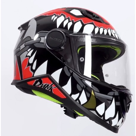 CASCO INTEGRALE LS2 KID PUNK GREY RED