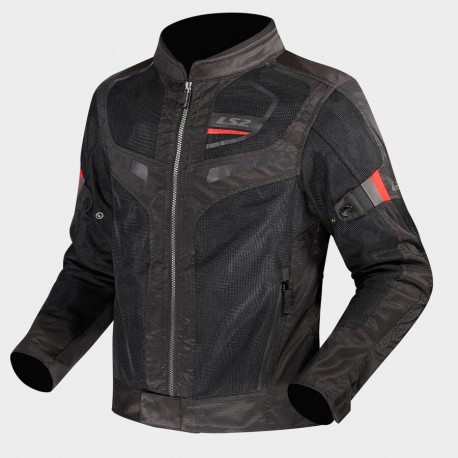 GIUBBOTTO DA MOTO ESTIVO LS2 GARDA AIR BLACK RED