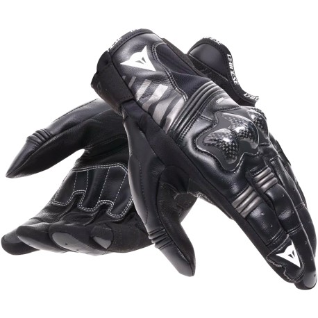 DAINESE REACTO CARBON SHORT - GUANTI MOTO CORTI IN PELLE UOMO nero