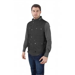 GILET multitasche in cotone  BREZZA OJ BLACK